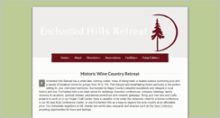 Desktop Screenshot of enchantedhillsretreat.com